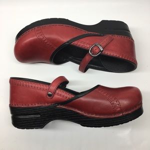 DANSKO women 41 / 10.5-11 Red Leather Shoes
